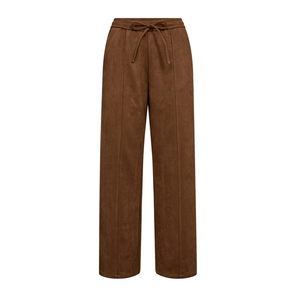Co'couture Brown Straight Trousers, Female, Xl, Bobbiecc Pull-On Trousers