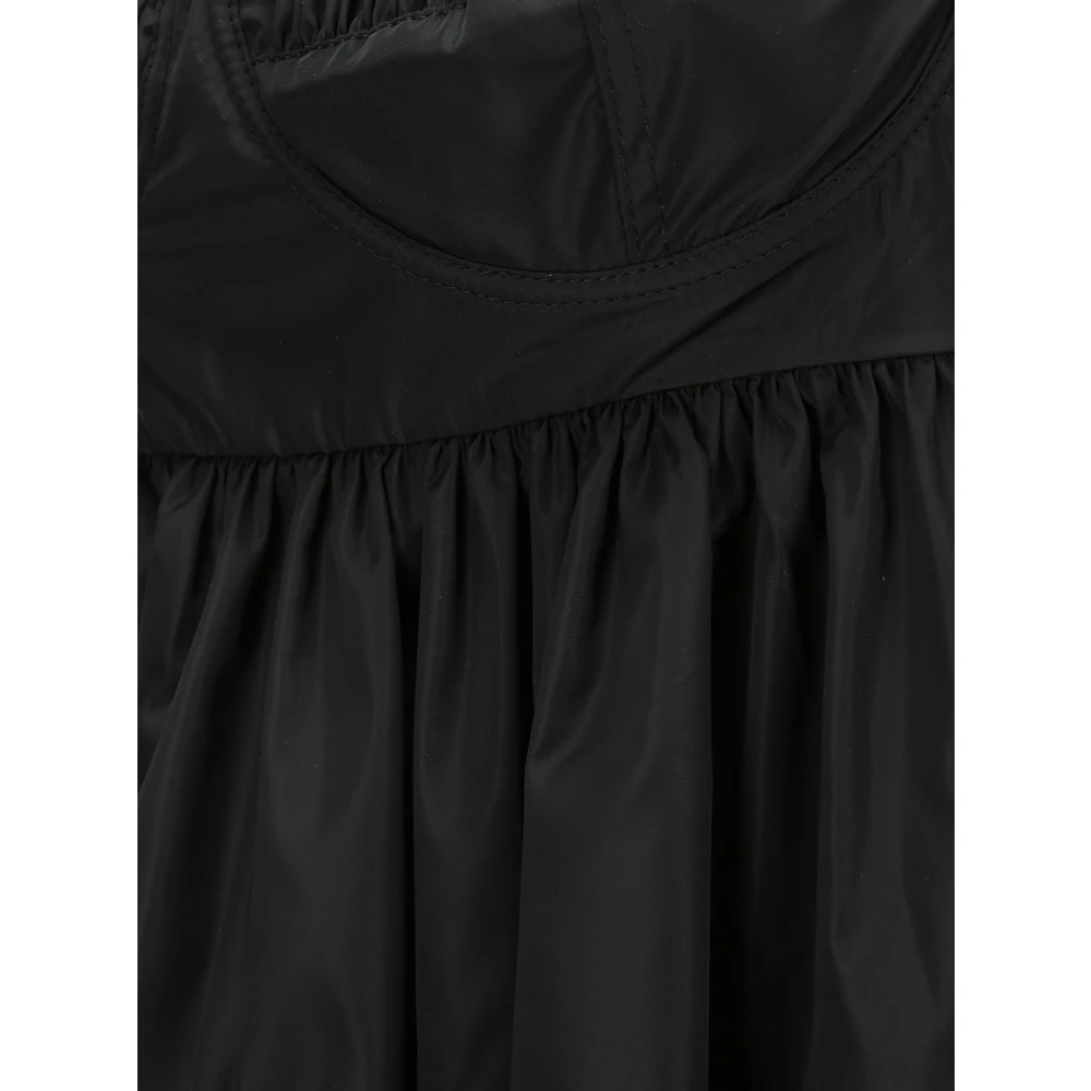 Cecilie Bahnsen Taffeta Lace-Up Midi Jurk Black Dames