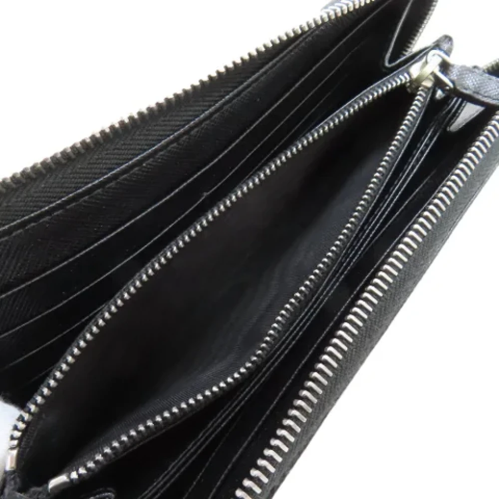 Prada Vintage Pre-owned Leather wallets Black Dames