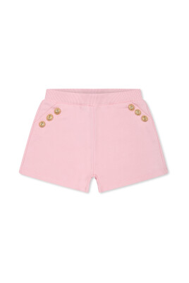 short-sportif-rose-en-coton-avec-boutons-dores