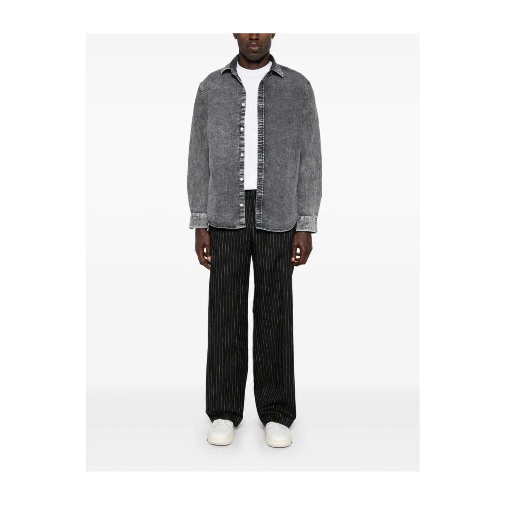 Dondup Klassieke Denim Overhemd Gray Heren