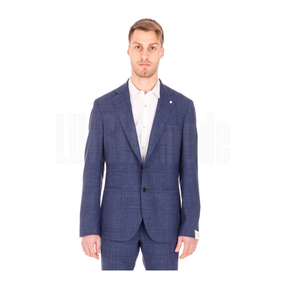Luigi Bianchi Mantova Elegante Jurk Blue Heren