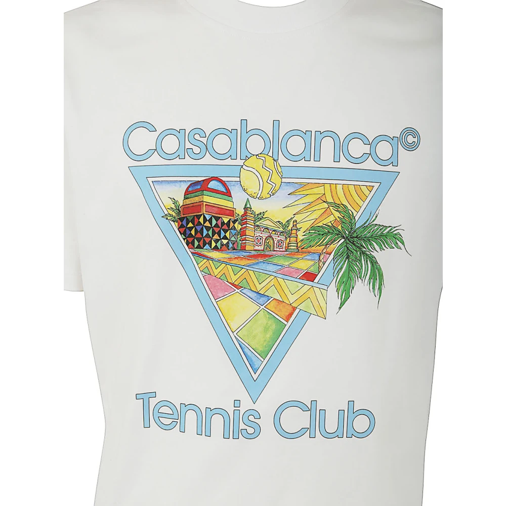 Casablanca Bedrukt Tennis Club T-Shirt White Heren