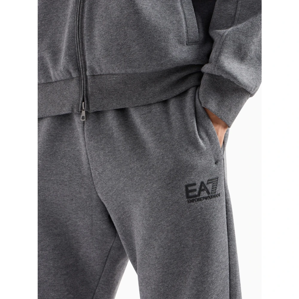 Emporio Armani EA7 Sportieve hoodie en jogger set Gray Heren