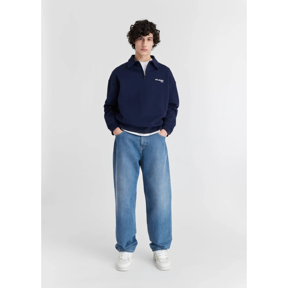 Axel Arigato Remi Half-Zip Sweater Blue Heren