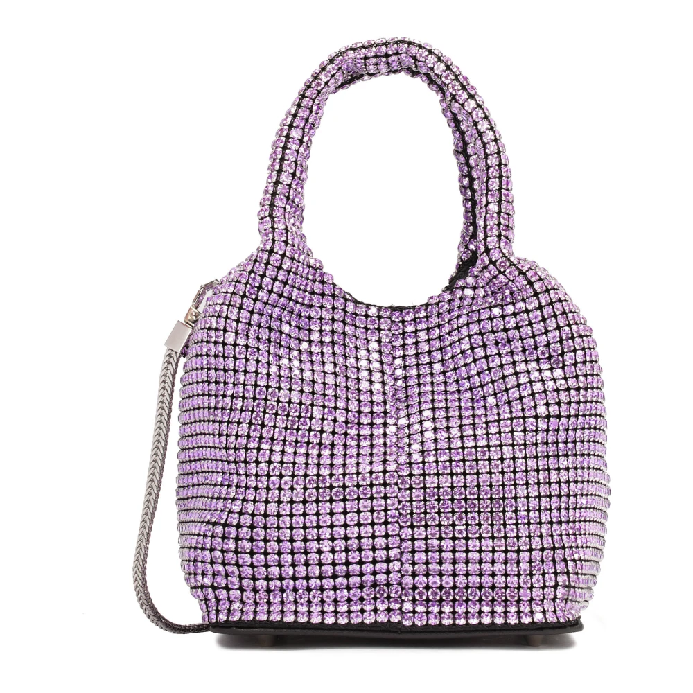 Kazar Paarse handtas bedekt met zirkonen Purple Dames