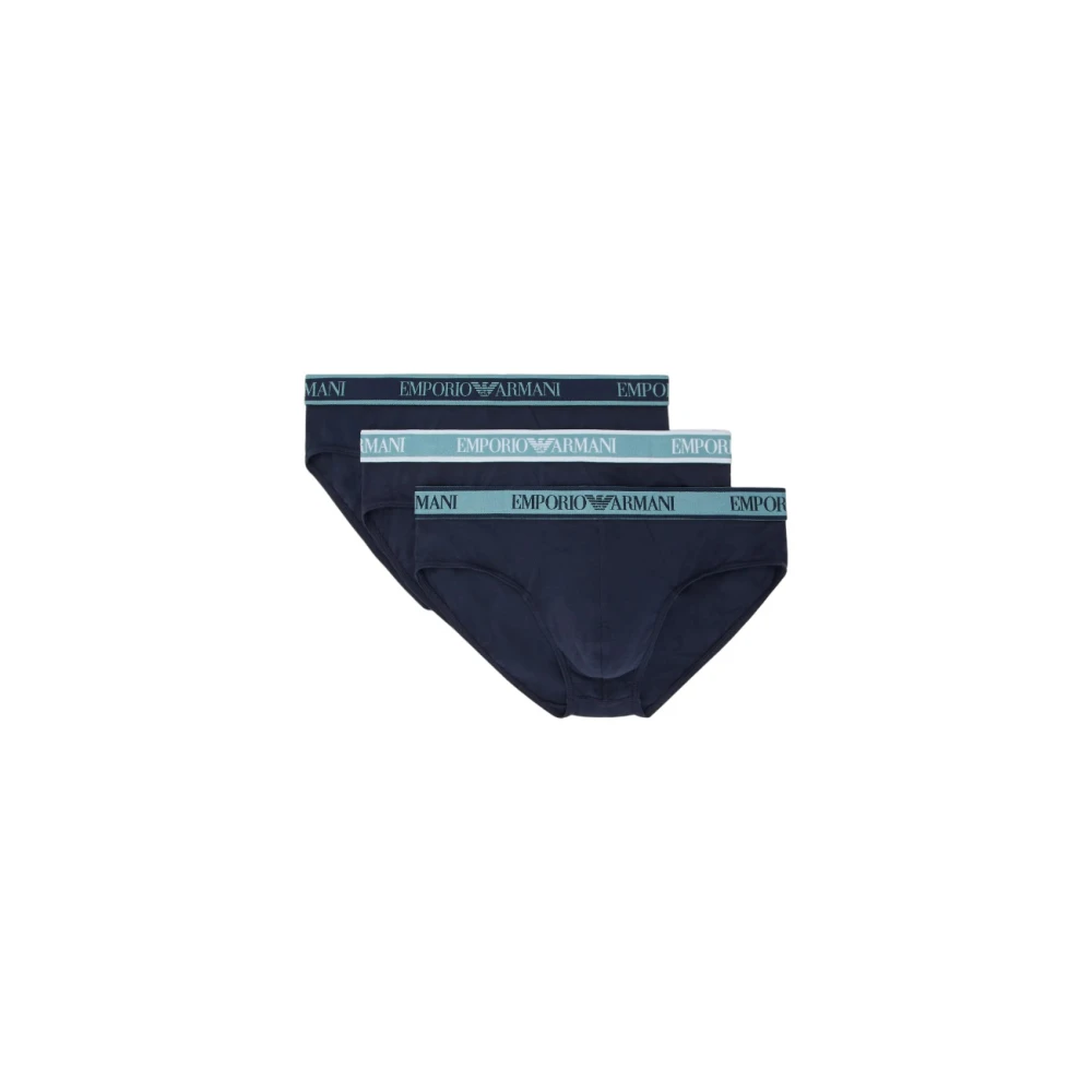 Emporio Armani 3-Pack Slip Core Logoband Blue Heren