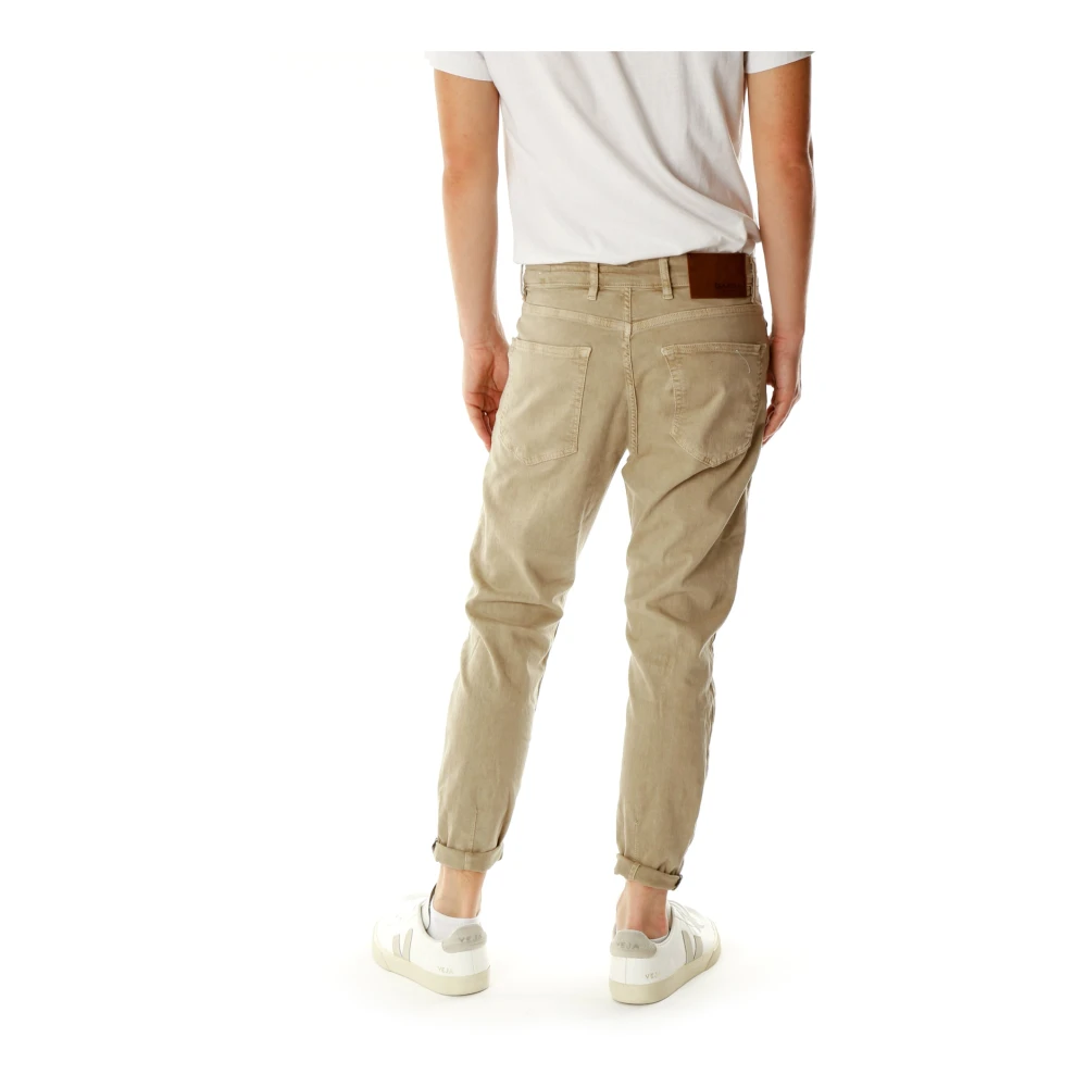 Gabba Tapered Fit Mid Waist Jeans Beige Heren