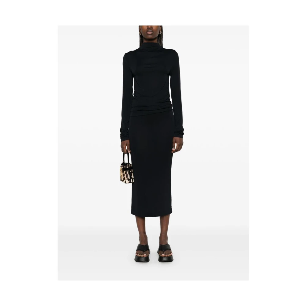 Armarium Zwarte Rok met Elastische Tailleband Black Dames