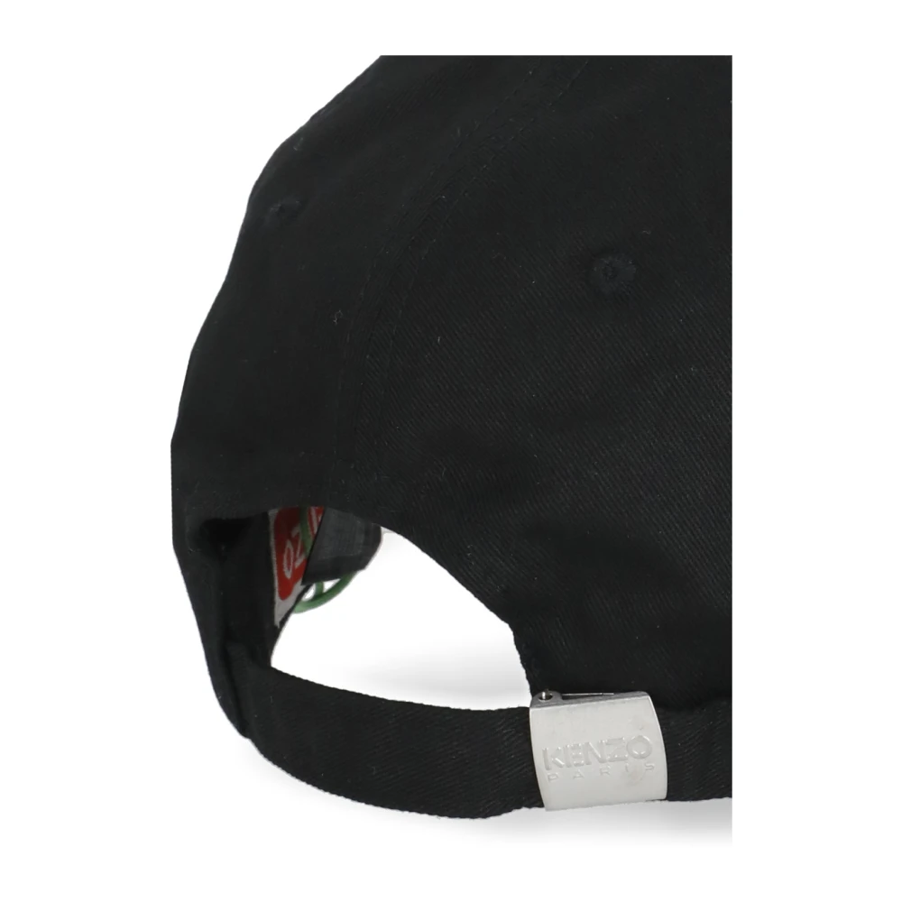 Kenzo Zwarte Katoenen Baseballpet met Logo Black Heren