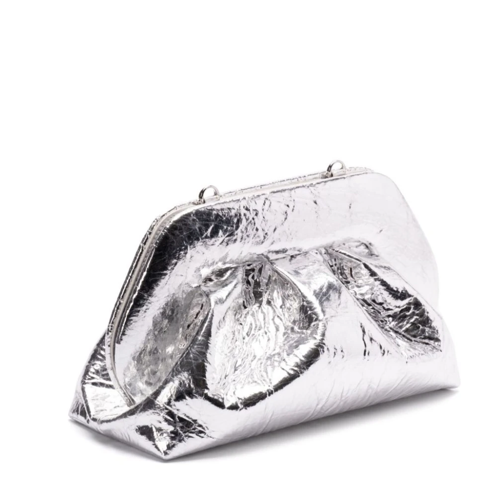 THEMOIRè Zilveren Crossbody Tas met Plooien Gray Dames