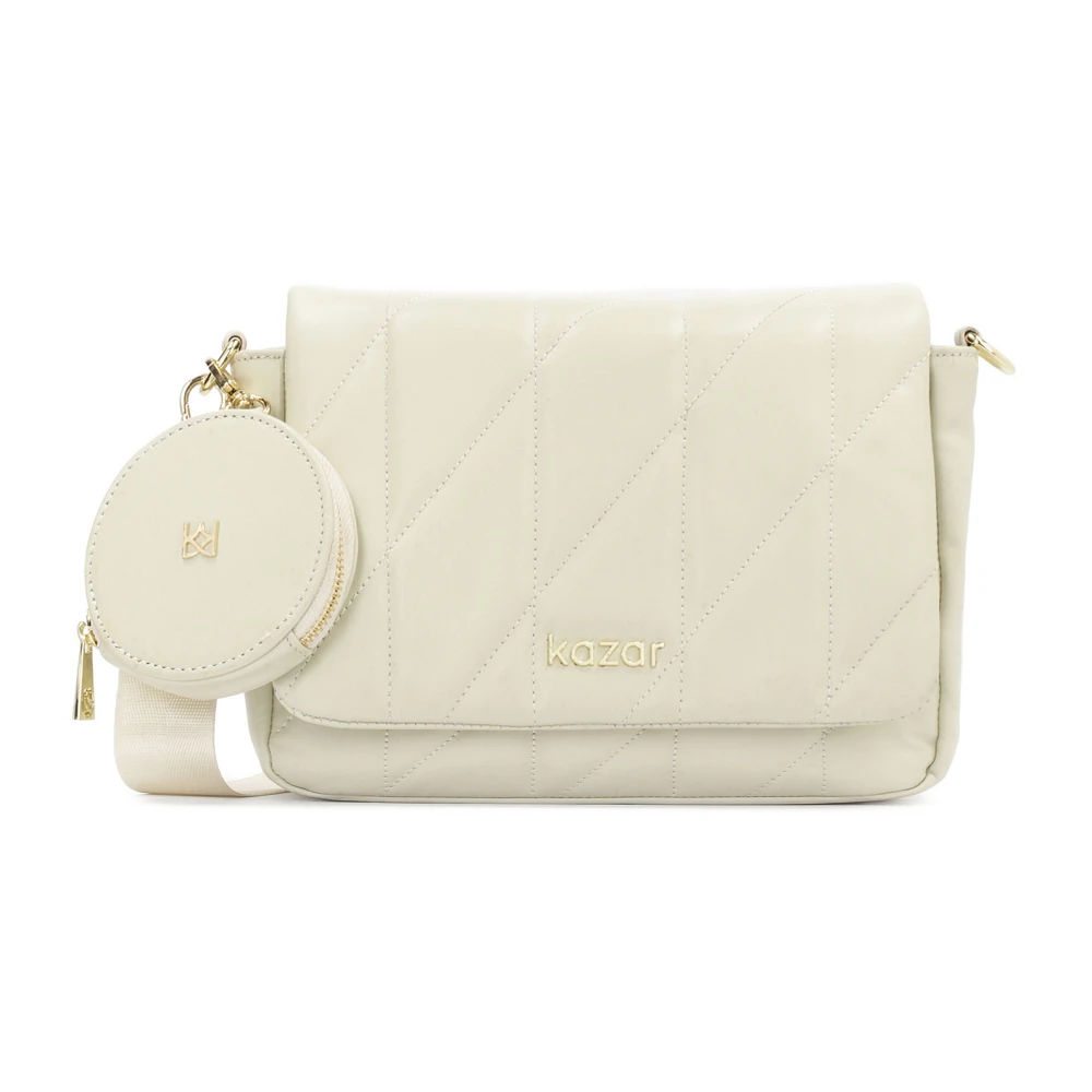 Kazar Kleine handtas met textielband en portemonnee Beige Dames