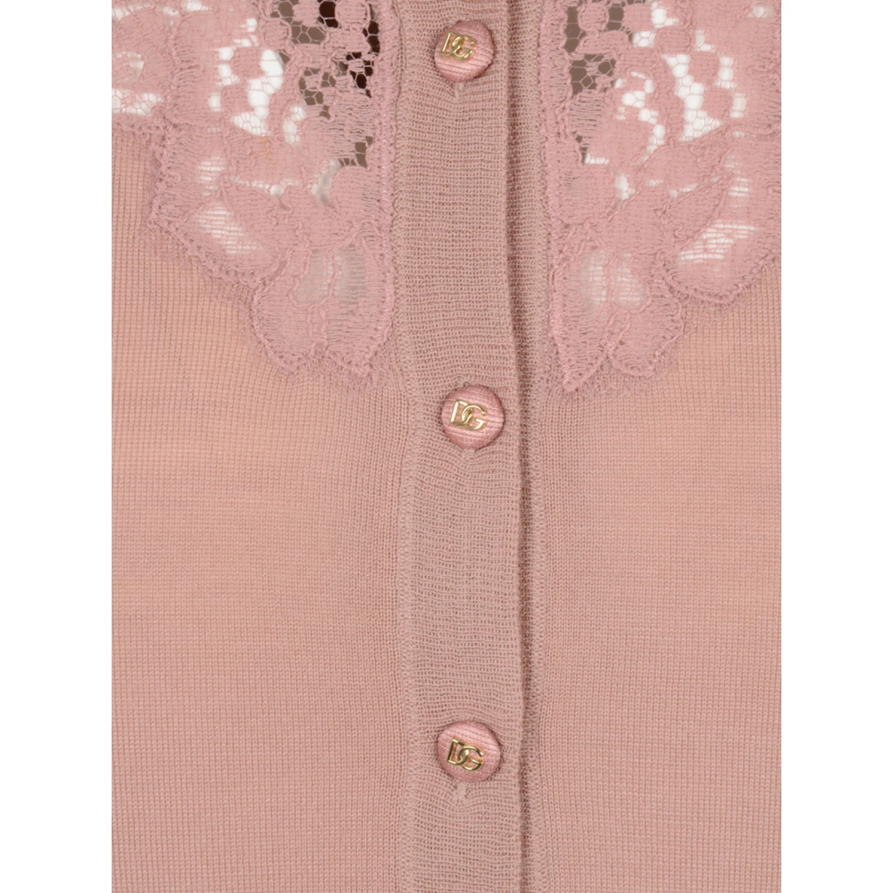 Dolce & Gabbana Stijlvolle Cardigan Sweaters Pink Dames