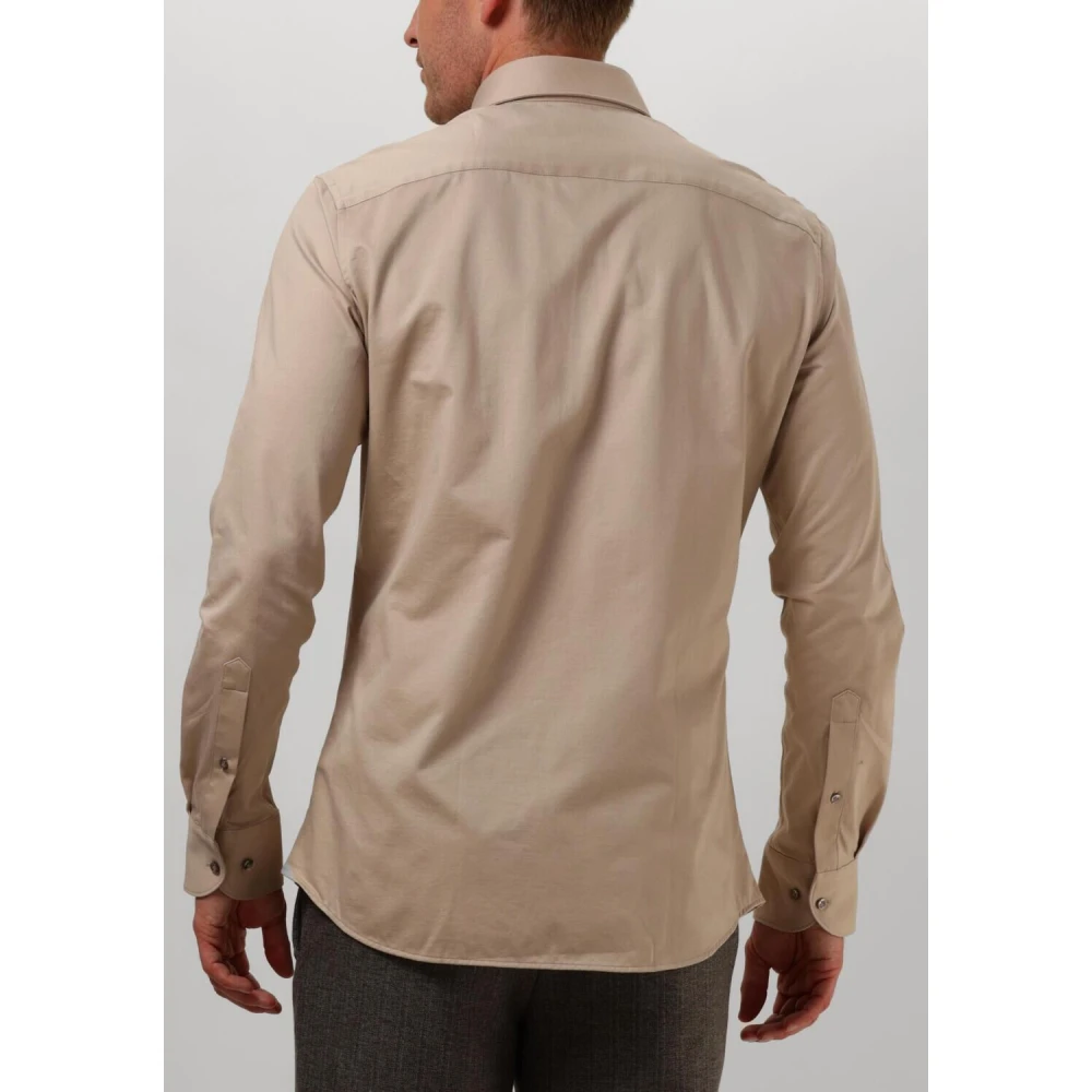 Profuomo Beige Casual Cutaway Overhemd Beige Heren