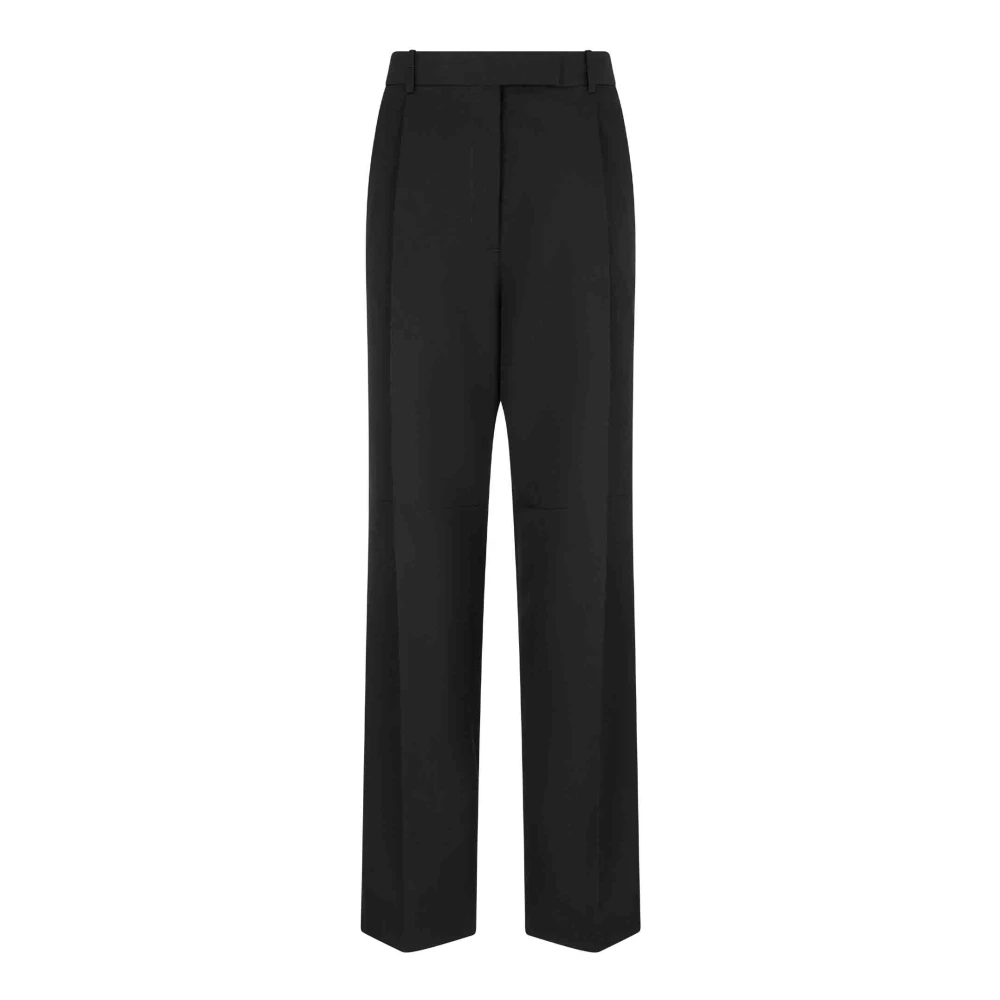 Tom Ford Women's Black Sharp Wool Pleated Trousers - Wide Trousers - Xs - Trousers