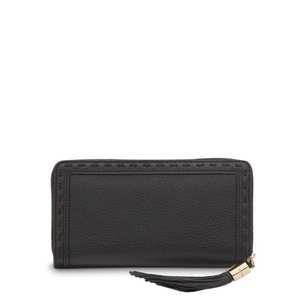 Lancel Stijlvolle Flirt Portemonnee in Zwart Leer Black Dames