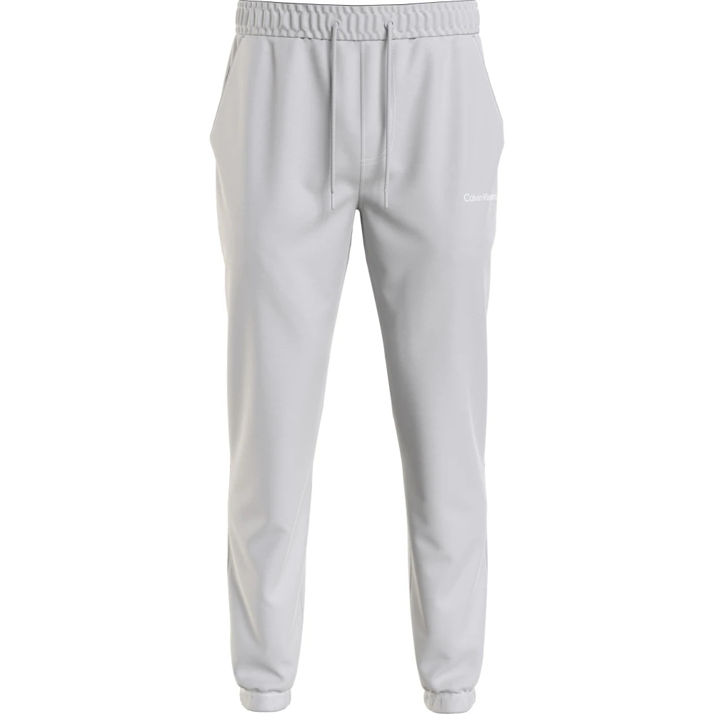 Calvin Klein Men's Gray Grey Cotton Trousers - Sweatpants - S - Trousers