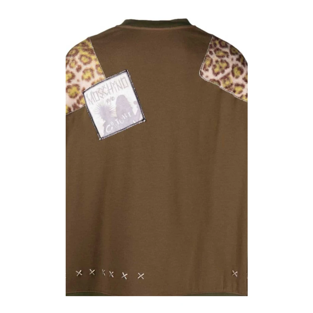 Moschino Groene Oversized Sweatshirt met Stud Detail Green Heren