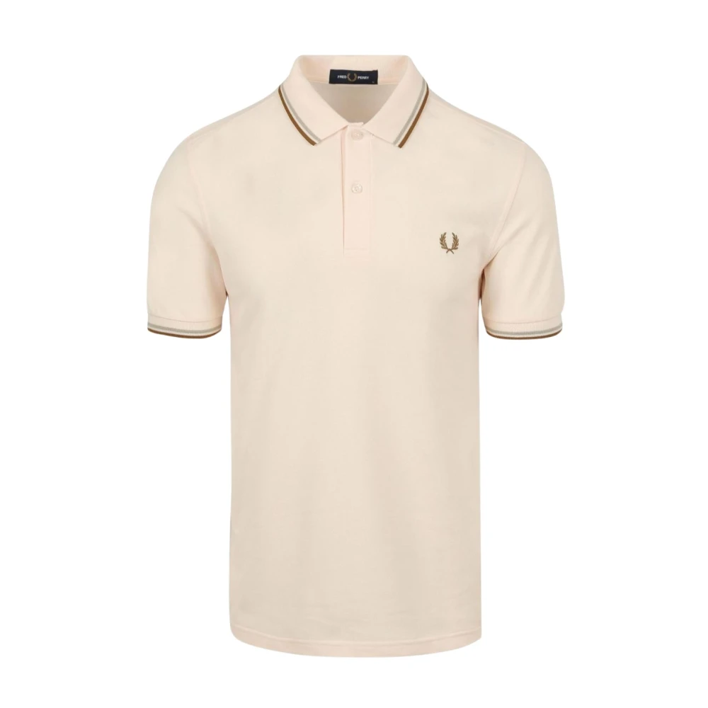 Fred Perry Men's Pink Classic Double Stripe Polo Shirt