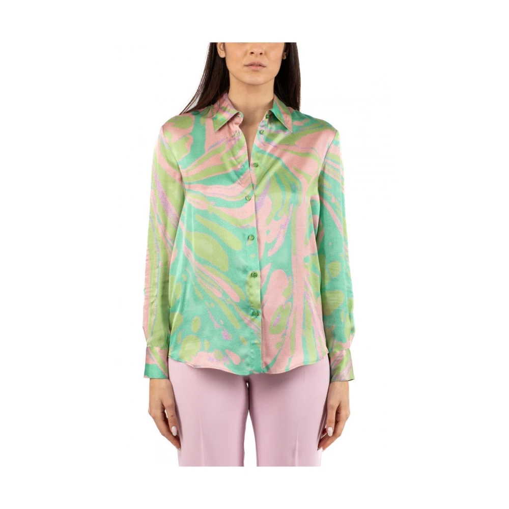 Pinko Gestreept overhemd met Franse kraag Multicolor Dames