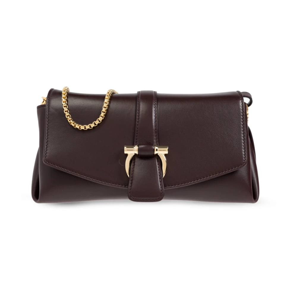 Salvatore Ferragamo Leren schoudertas Red Dames
