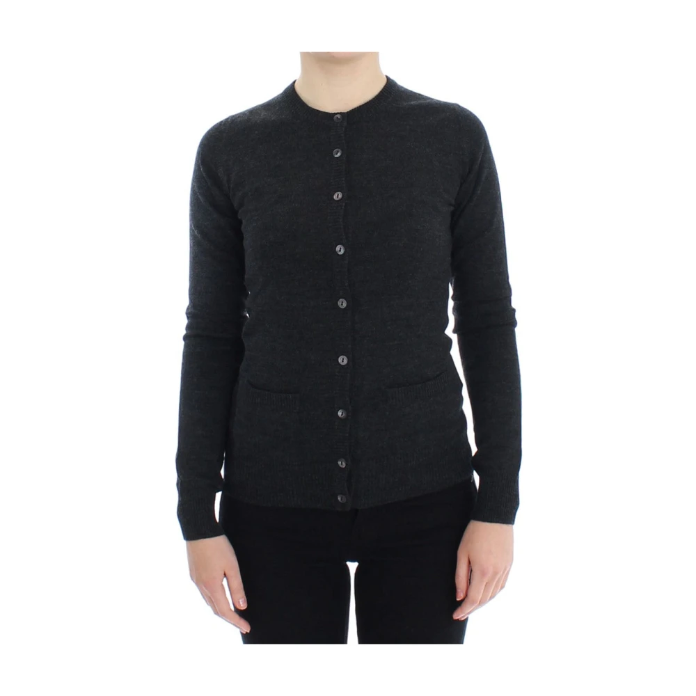 Dolce & Gabbana Women's Gray Cardigans, Xs, Elegant Wool Cardigan Jumper