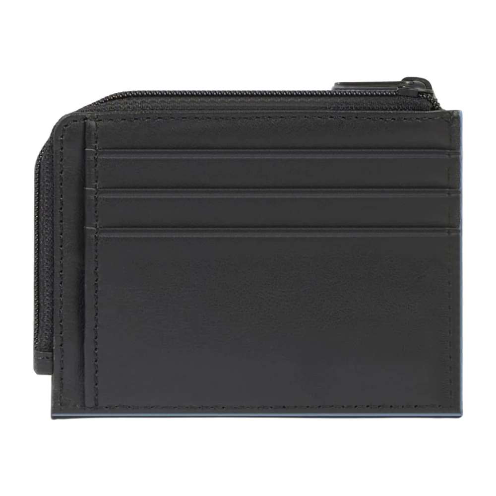 Piquadro Hombre Negro - Monedero De Cuero Con Tarjetero Y Portadocumentos - Accessories - One Size