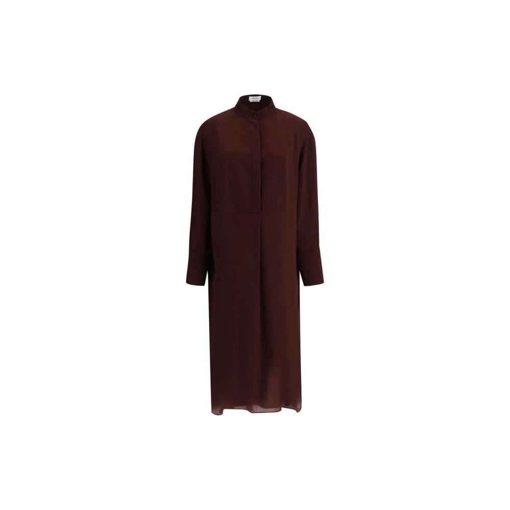 Alexander mcqueen Zijden Chemisier Jurk Lange Mouw Red Dames