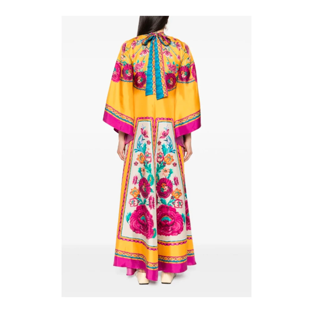 La DoubleJ Geometrische Print Zijden Jurk Multicolor Dames