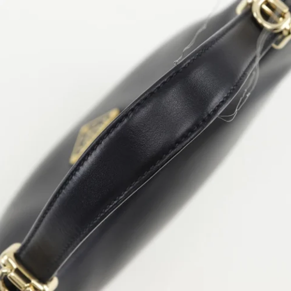 Prada Vintage Pre-owned Leather shoulder-bags Black Dames
