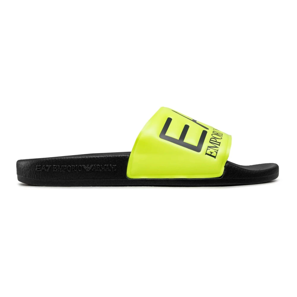 Emporio Armani Ea7 Homme Jaune Chaussures, Taille: 44 Eu Tongs Et Sliders S