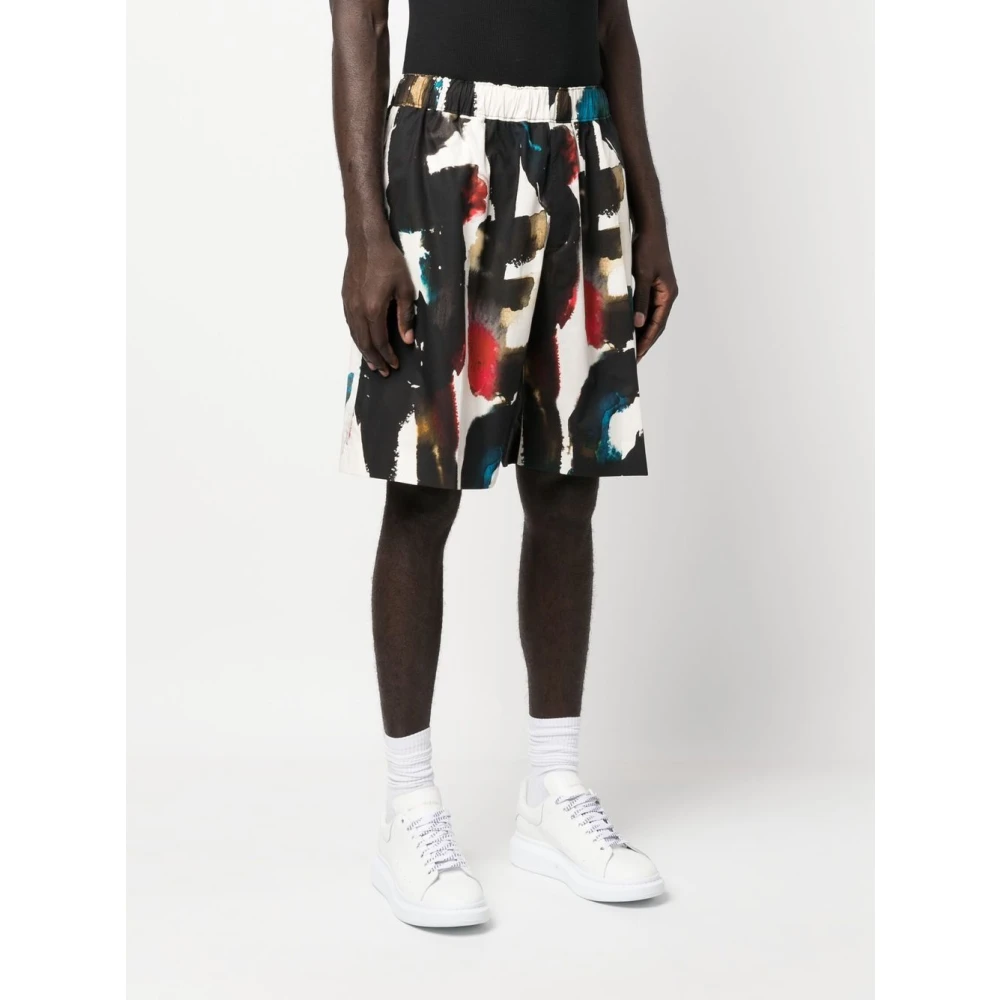 alexander mcqueen Logo-Print Shorts MultiColour Multicolor Heren