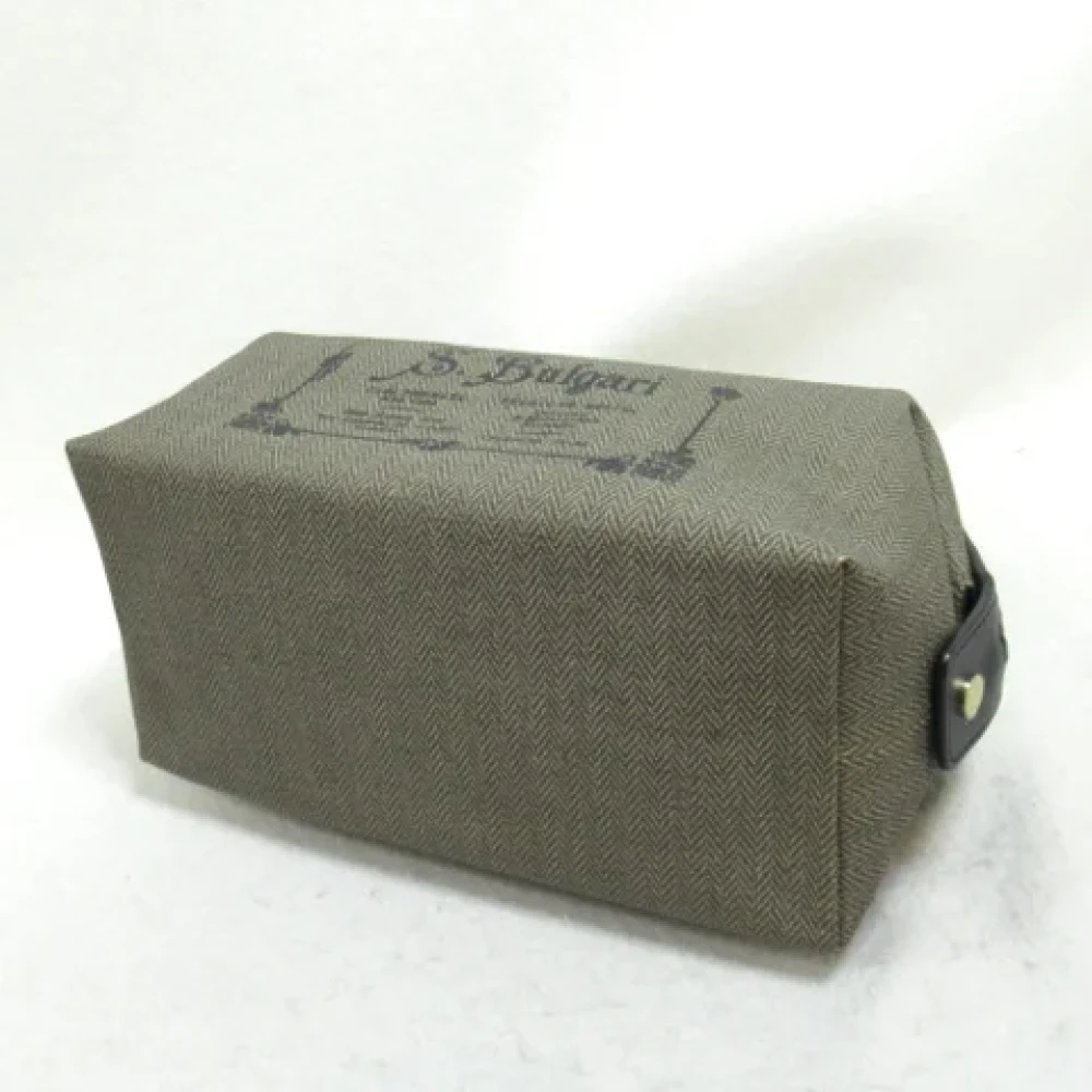 Bvlgari Vintage Pre-owned Coated canvas pouches Brown Dames