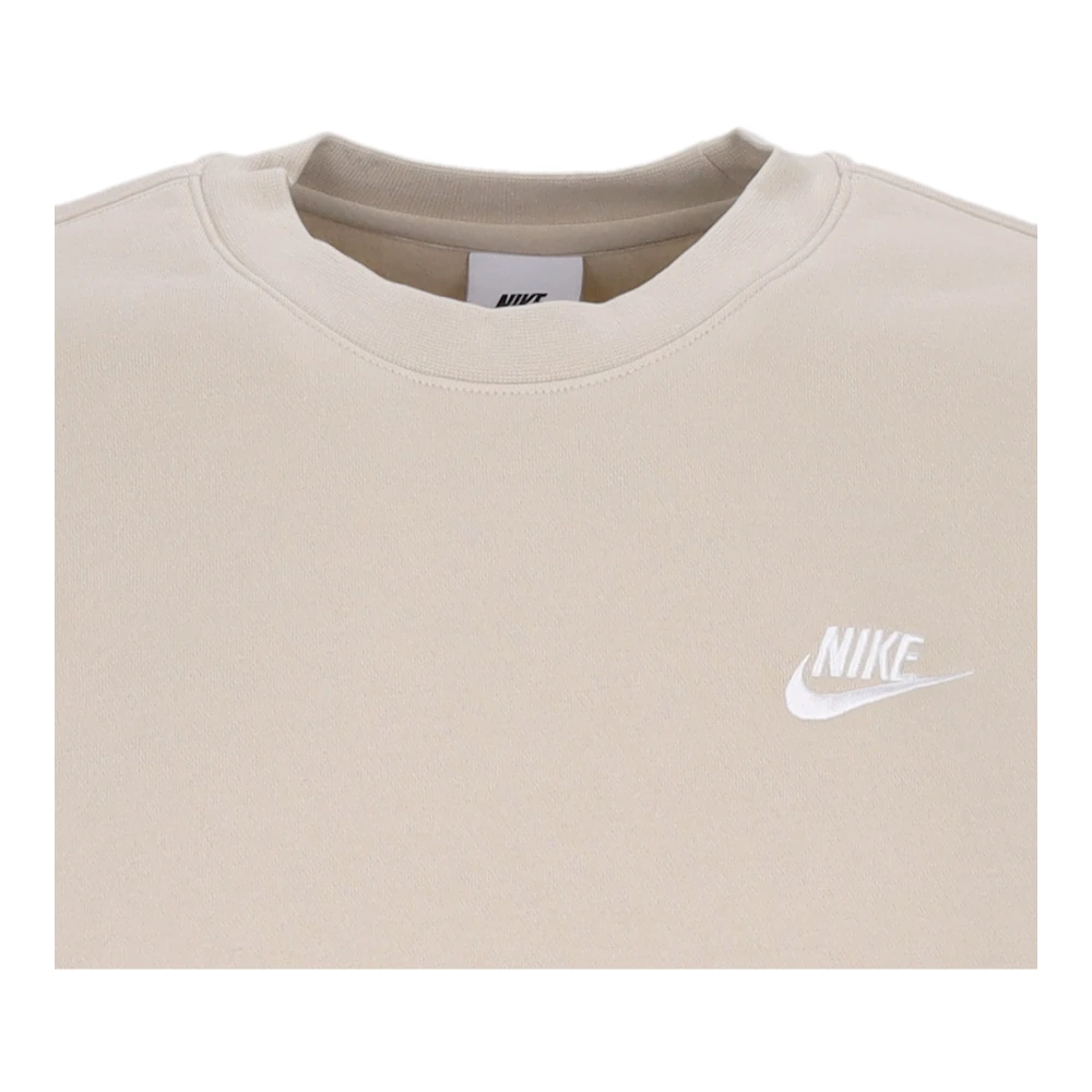 Nike Club Crew BB Sweatshirt Rattan White Beige Heren