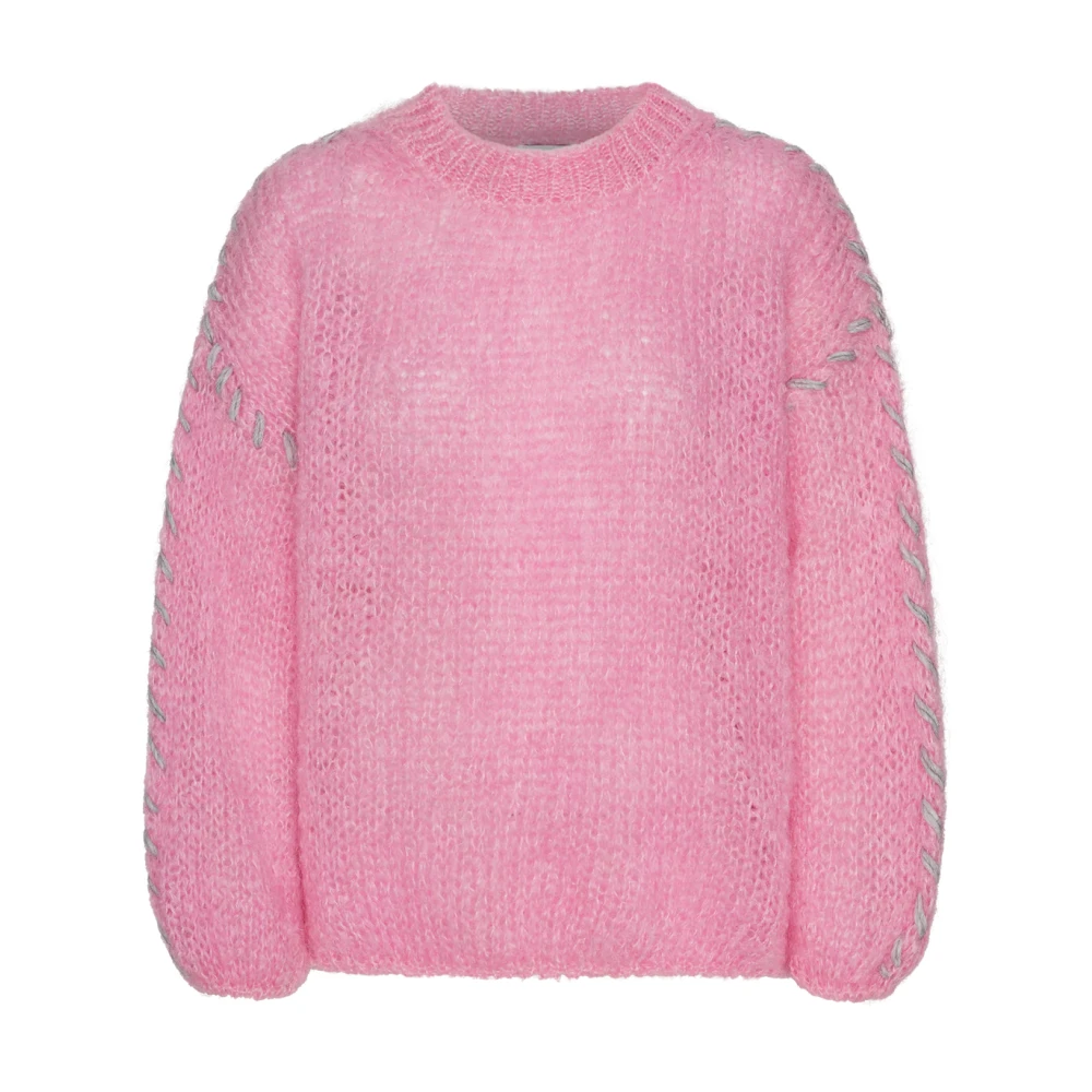 Mohair Stitch Pullover - Soft Berry