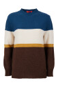 pull-col-rond-marron-a-rayures-multicolores-pour-femmes