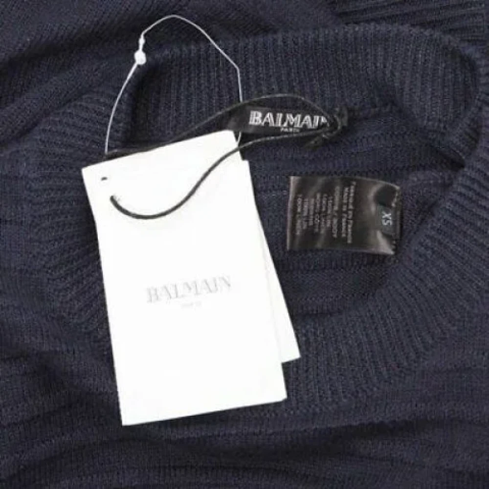 Balmain Pre-owned Linen tops Black Dames