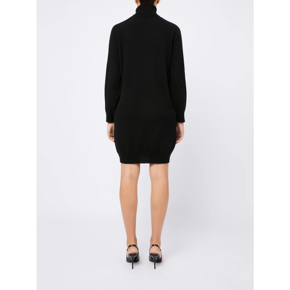 Kangra Zwart Wol Kasjmier Jurk Black Dames