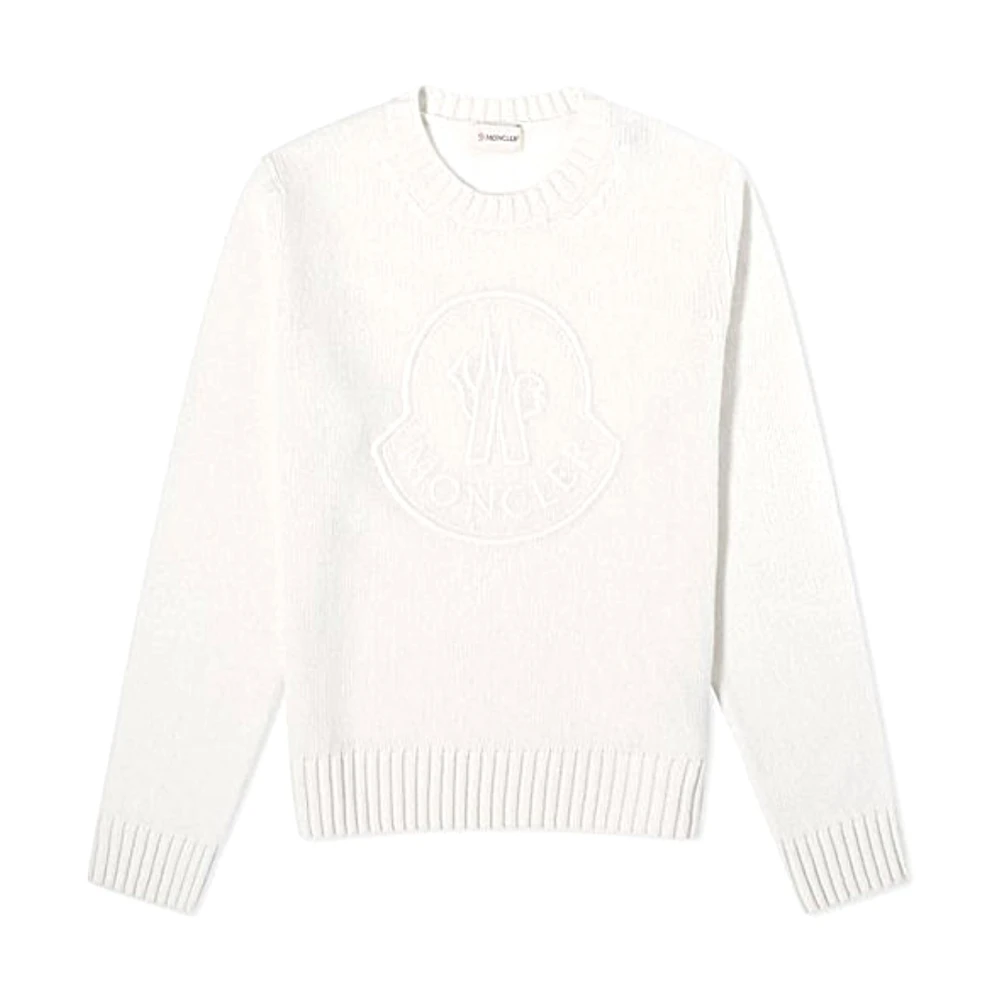 Moncler Stilfull Stickad Tröja White, Dam