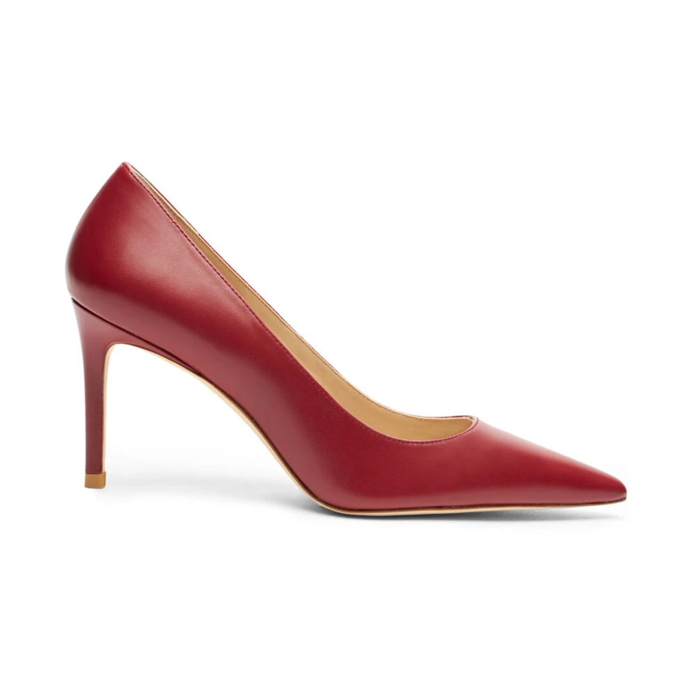 Stuart Weitzman Women's Red Elegant Pointed-Toe Pump