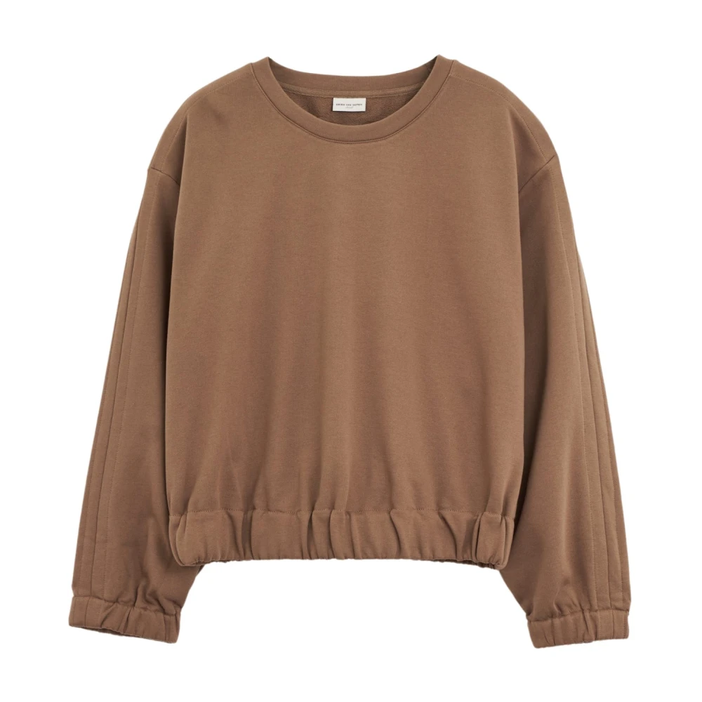 Dries Van Noten Crew Neck Sweatshirt Brown Dames