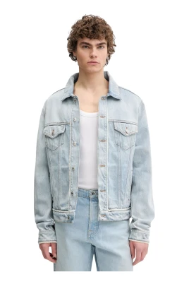 Jeansjacka med sömdetaljer