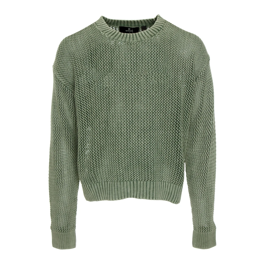 Represent Open Gauge Knit Sweater Green Heren