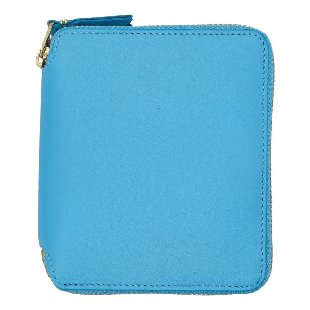 Comme des Garçons Blauw Leren Ritsportemonnee Blue Dames