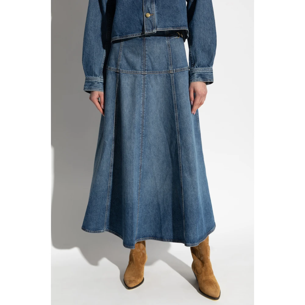 Ulla Johnson Denim rok The Brigette Blue Dames