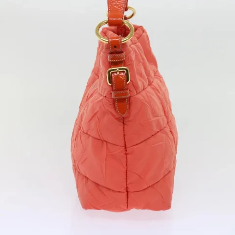 Prada Vintage Pre-owned Nylon handbags Orange Dames