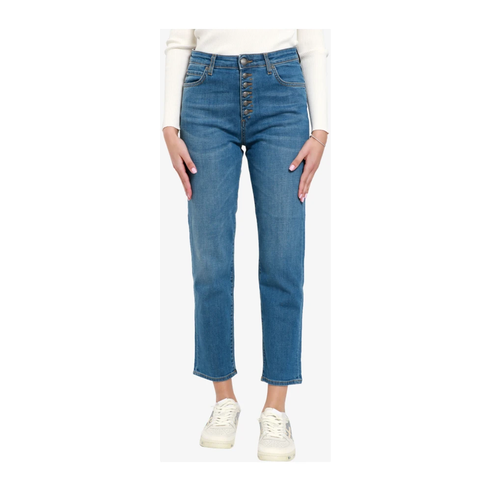 Roy Roger's Hoge Taille Denim Jeans Blue Dames