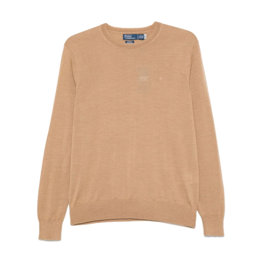 Polo Ralph Lauren Brown Wool Long Sleeve Pullover - Female - Round-Neck Knitwear - S - Knitwear