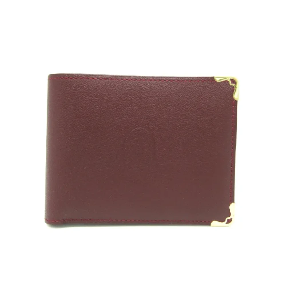 Cartier Vintage Pre-owned Leather wallets Red Heren
