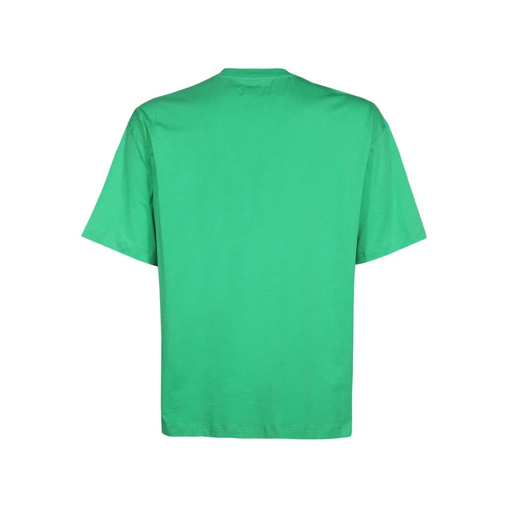 Opening Ceremony Geribbelde Crew-neck T-shirt Green Heren